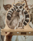 Mini Wall Shelf with Lemur Design