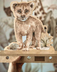 Mini Wall Shelf with Lion Design