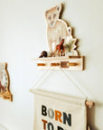 Mini Wall Shelf with Lion Design