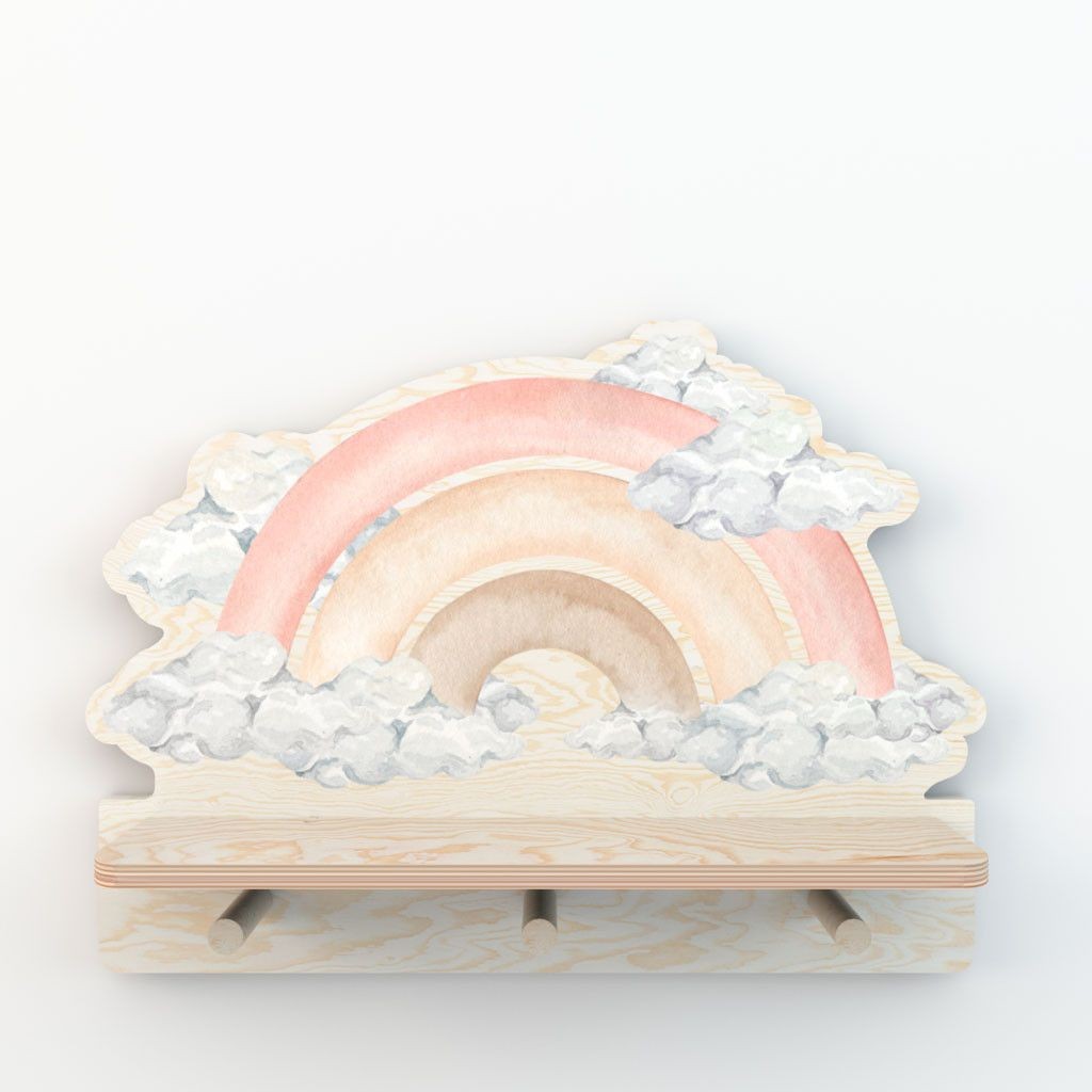 Pink Rainbow Mini Wall Shelf