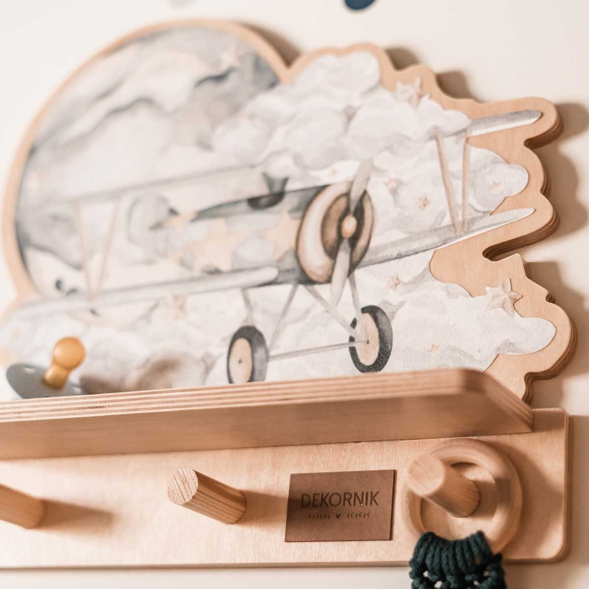 Mini Wall Shelf with Dinosaur Design