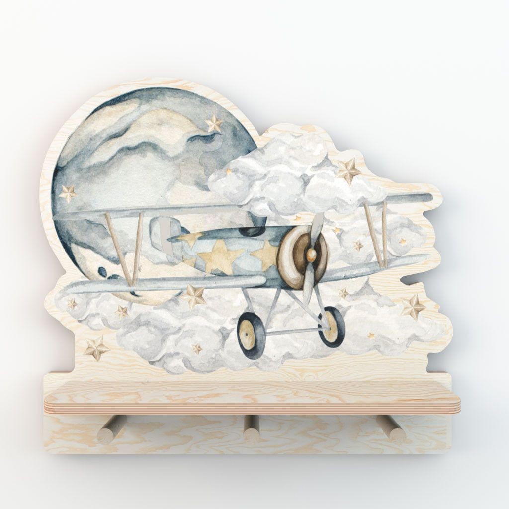 Mini Wall Shelf with Dinosaur Design