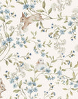 Meadow Friends Wallpaper with Ducks and Bunnies