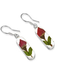 Rose Oval Drop Earrings