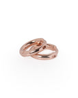 Classic Mini Hoop Earrings Rose Gold and Silver