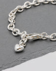 Mini Lifetime Silver Heart Charm Bracelet