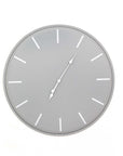 Oversized Minimal Grey Metal Wall Clock