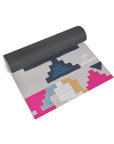 Yoga Mat | 6mm Thick | Pink| Non-Slip | Eco Friendly | Yune Yoga | Leah Duncan Geo-1