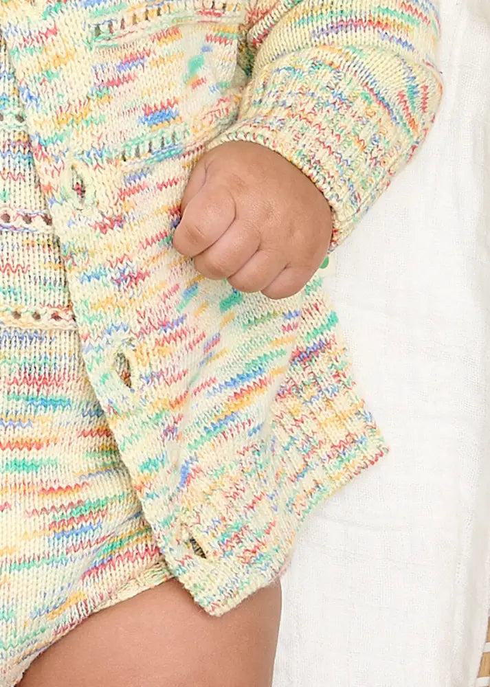 Space-Dye Organic Cotton Knitted Baby &amp; Kids Sweater