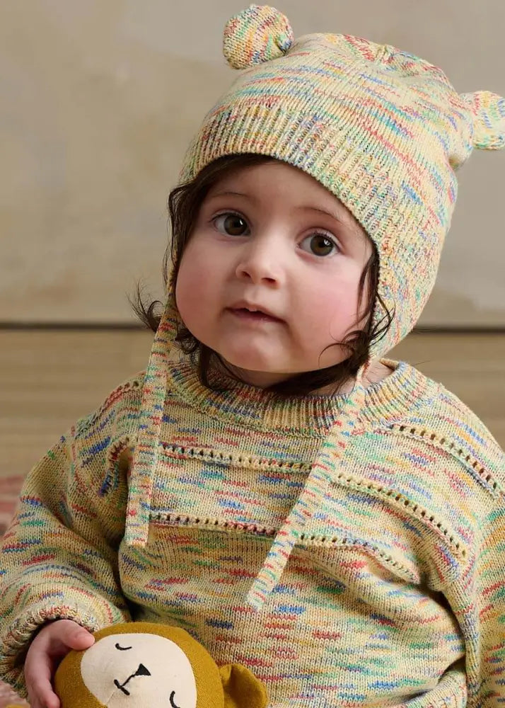 Space-Dye Organic Cotton Knitted Baby &amp; Kids Sweater