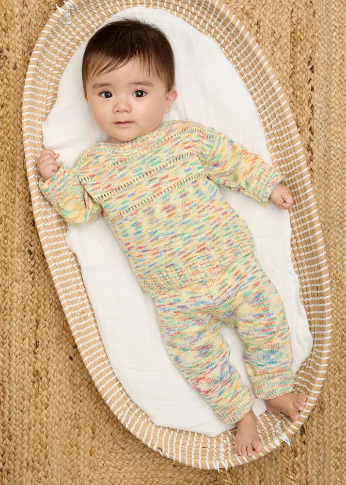 Space-Dye Organic Cotton Knitted Baby &amp; Kids Sweater