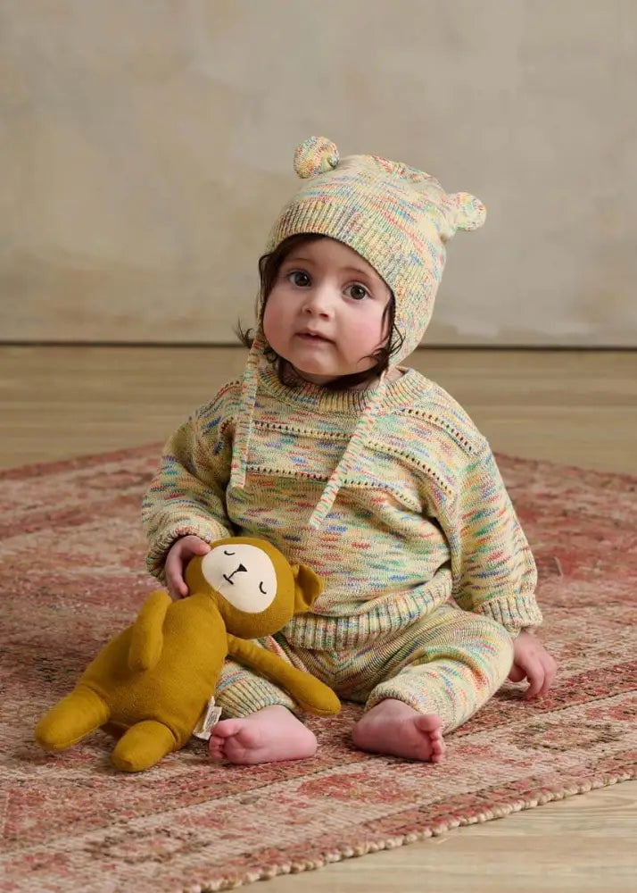Space-Dye Organic Cotton Knitted Baby &amp; Kids Sweater