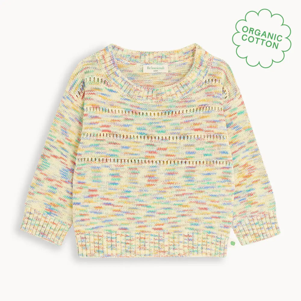 Space-Dye Organic Cotton Knitted Baby &amp; Kids Sweater