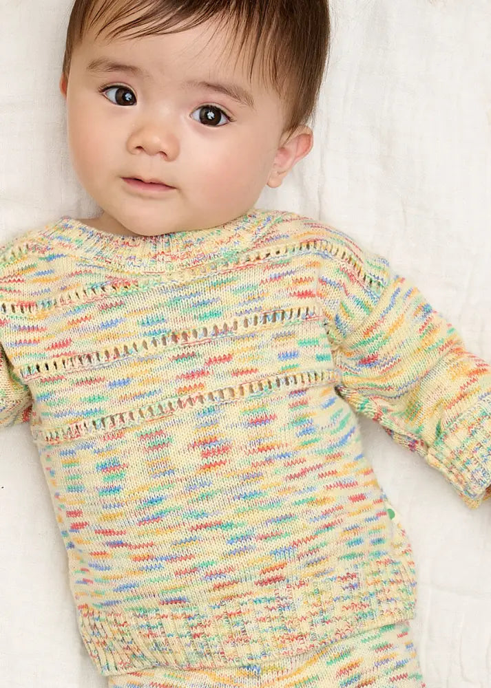 Space-Dye Organic Cotton Knitted Baby &amp; Kids Sweater