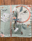 Sage Green Luxury Silk Pocket Square and tie men's Gift set 'Mirage' design inspired by Arizona Desert