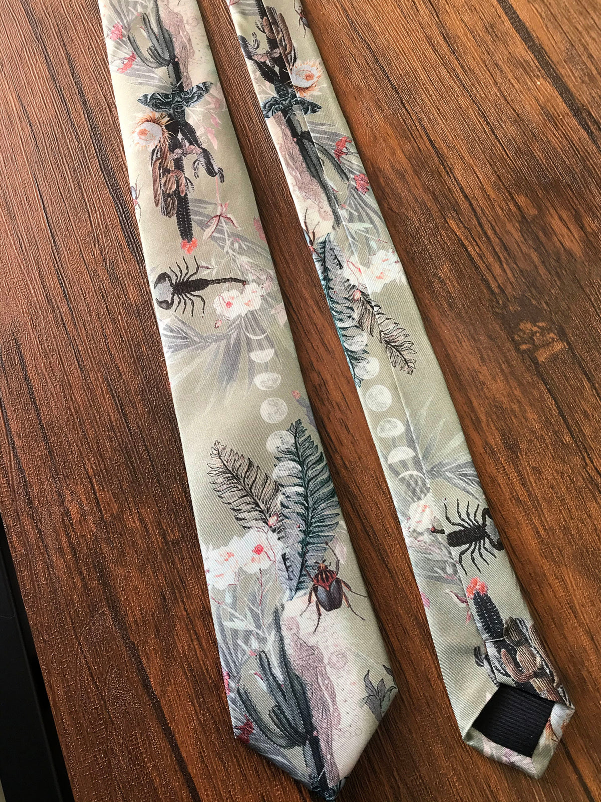 Sage Green Silk Tie, 'Mirage' Men's Luxury Tie in Sage Green