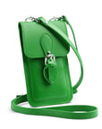 Handmade Leather Mobile Phone Pouch Plus - Green