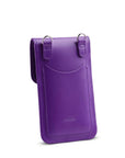 Handmade Leather Mobile Phone Pouch Plus - Purple
