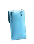 Handmade Leather Mobile Phone Pouch Plus - Pastel Baby Blue