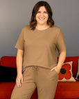 Mocha Cotton Breastfeeding Pyjamas | Nursing Loungewear Set | MilkyMoon
