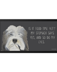 Bearded Collie Pet Bowl Mat – The 'Is It Food Time Yet?' Edition!