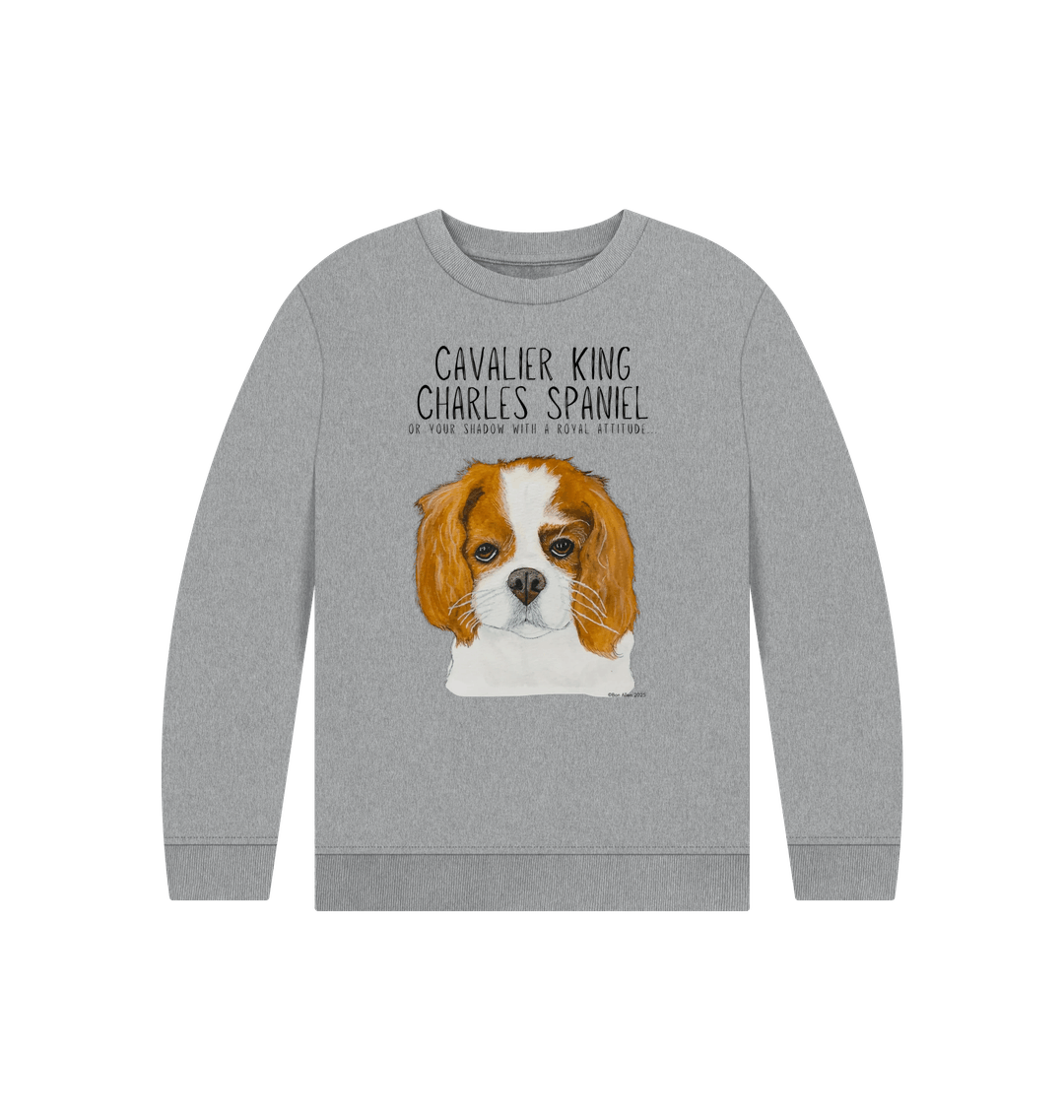 Royal Shadows &amp; Snack Time: Eco Kids Sweatshirt with Cavalier Charm