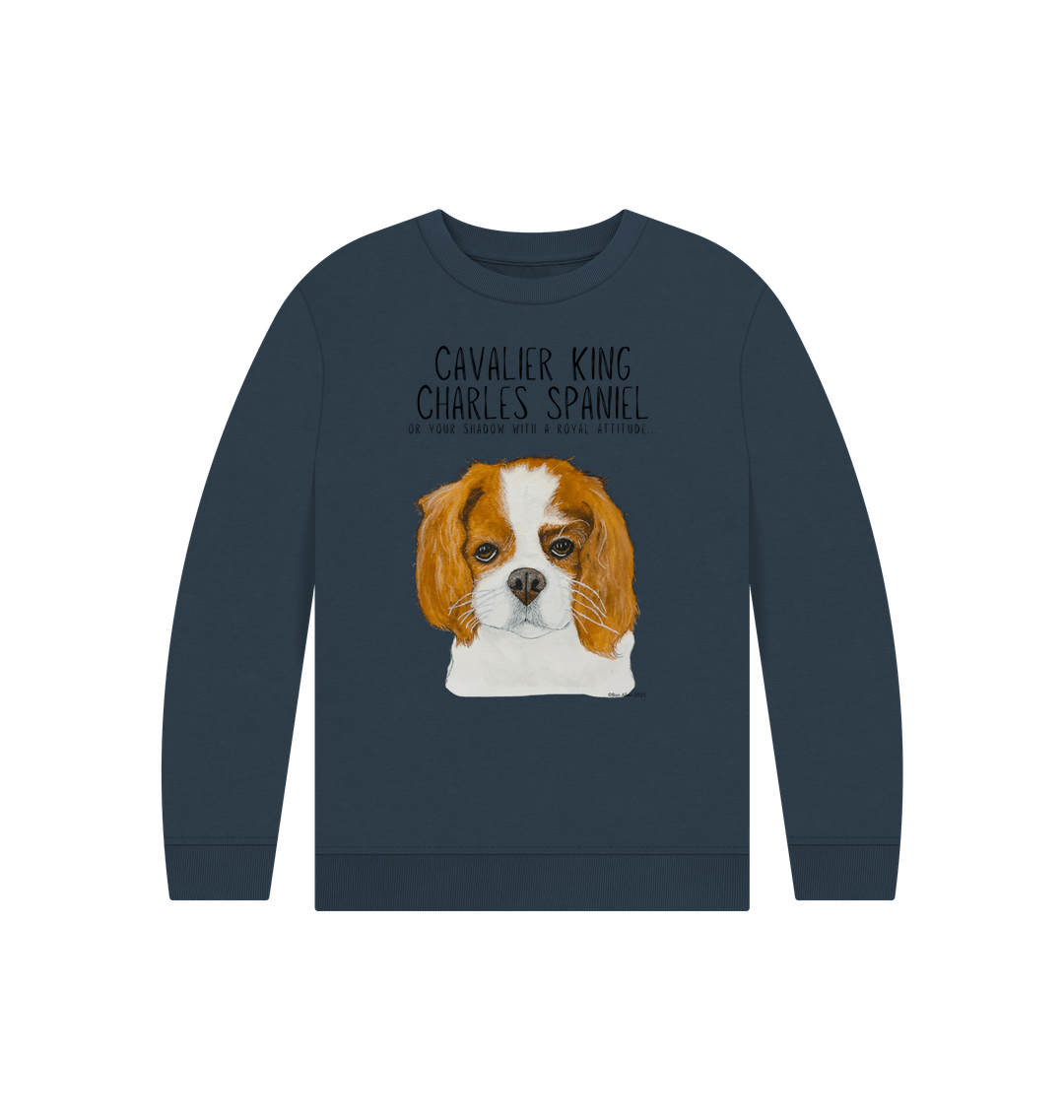 Royal Shadows &amp; Snack Time: Eco Kids Sweatshirt with Cavalier Charm