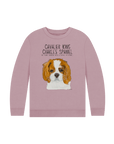 Royal Shadows & Snack Time: Eco Kids Sweatshirt with Cavalier Charm