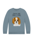 Royal Shadows & Snack Time: Eco Kids Sweatshirt with Cavalier Charm