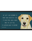 Starving Since Breakfast Pet Bowl Mat – Featuring the Yellow Labrador