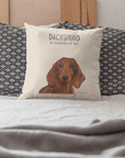 Dachshund Cushion Cover – Mischievous Hot Dog Energy!