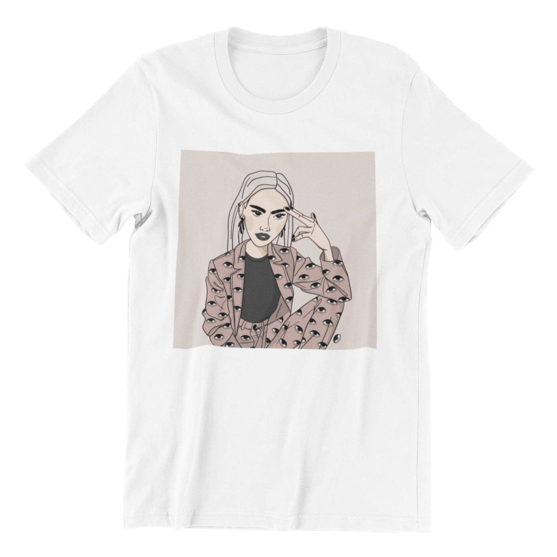 Unisex Organic Cotton T Shirt with Stay Rad Illustration