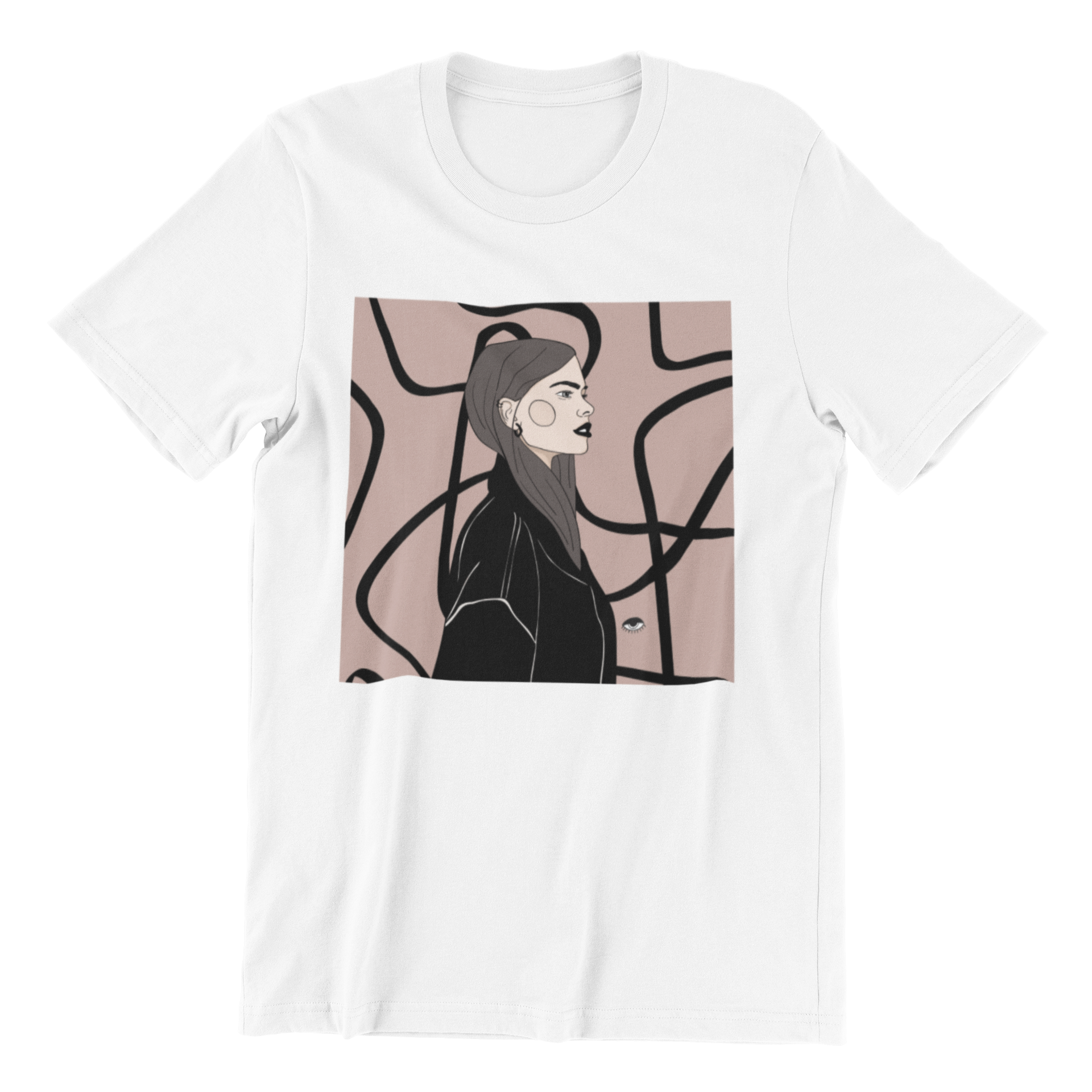 Unisex Organic Cotton T Shirt with Artistic Illustration