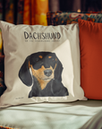 Dachshund Cushion Cover – Mischievous Hot Dog Energy!
