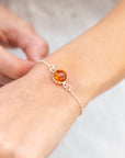 ESSENTIALS Link Chain Amber Bracelet