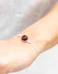 ESSENTIALS Cherry Amber Link Chain Bracelet