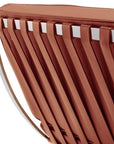 Modern Barcelona Chair And Footstool, Brown Leather