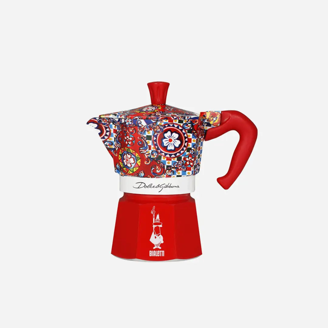 Bialetti X Dolce&amp;Gabbana Sicilian Cart Gift Set (Moka 2 Cup, 2 Cups &amp; Gold Stirrers)