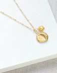 Molten Crescent Moon Necklace - Gold Vermeil