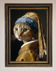 Mona Lisa Cat Framed Poster