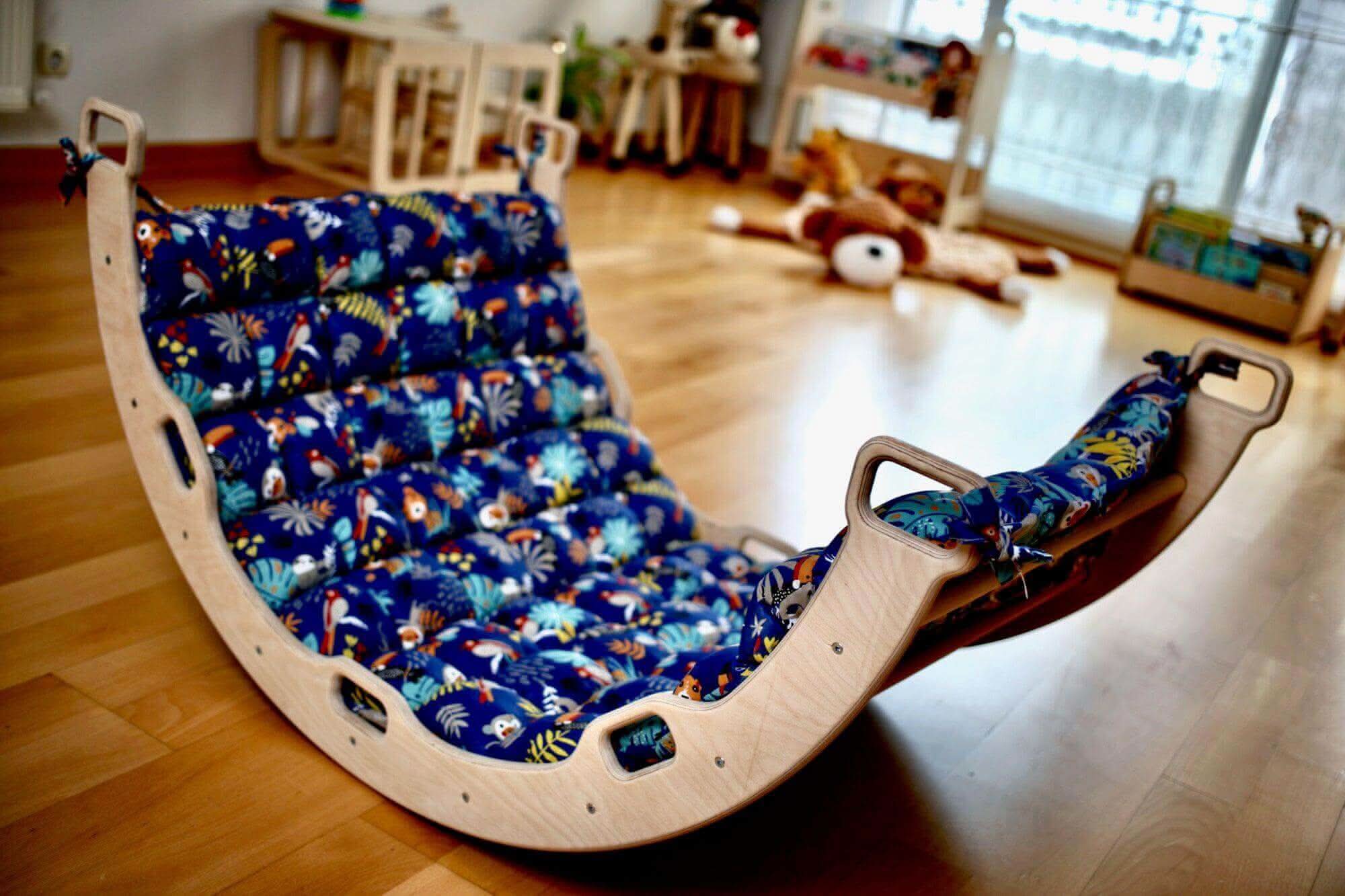 Montessori Arch with XL Forest Design Pillow-3