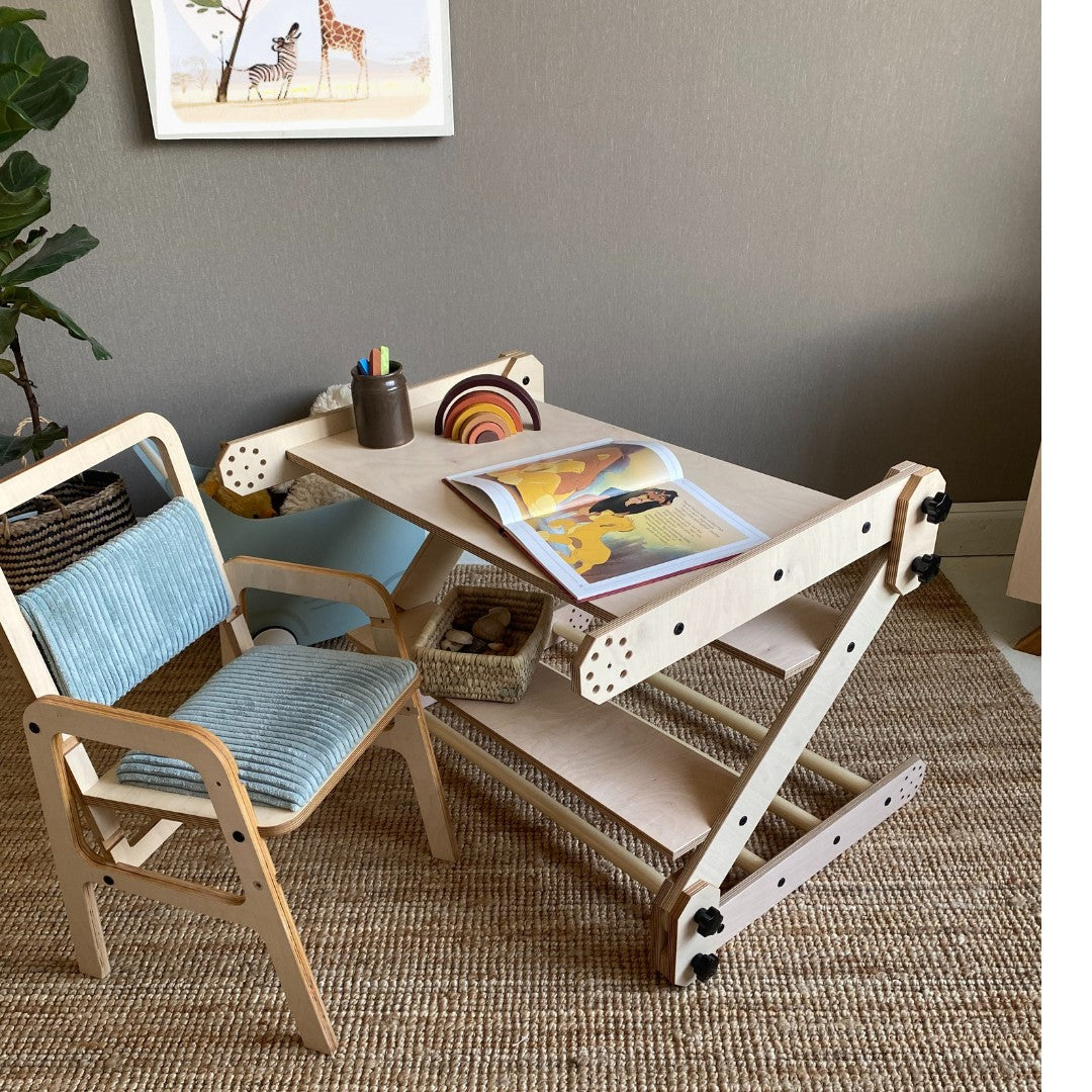 Montessori Climbing Set and Multiuse Table with Drawing Board