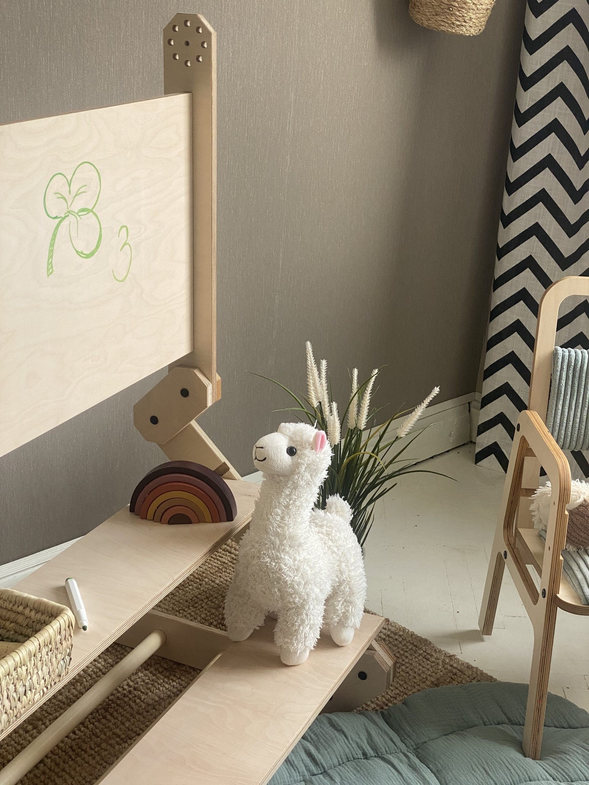 Montessori Climbing Set and Multiuse Table with Drawing Board