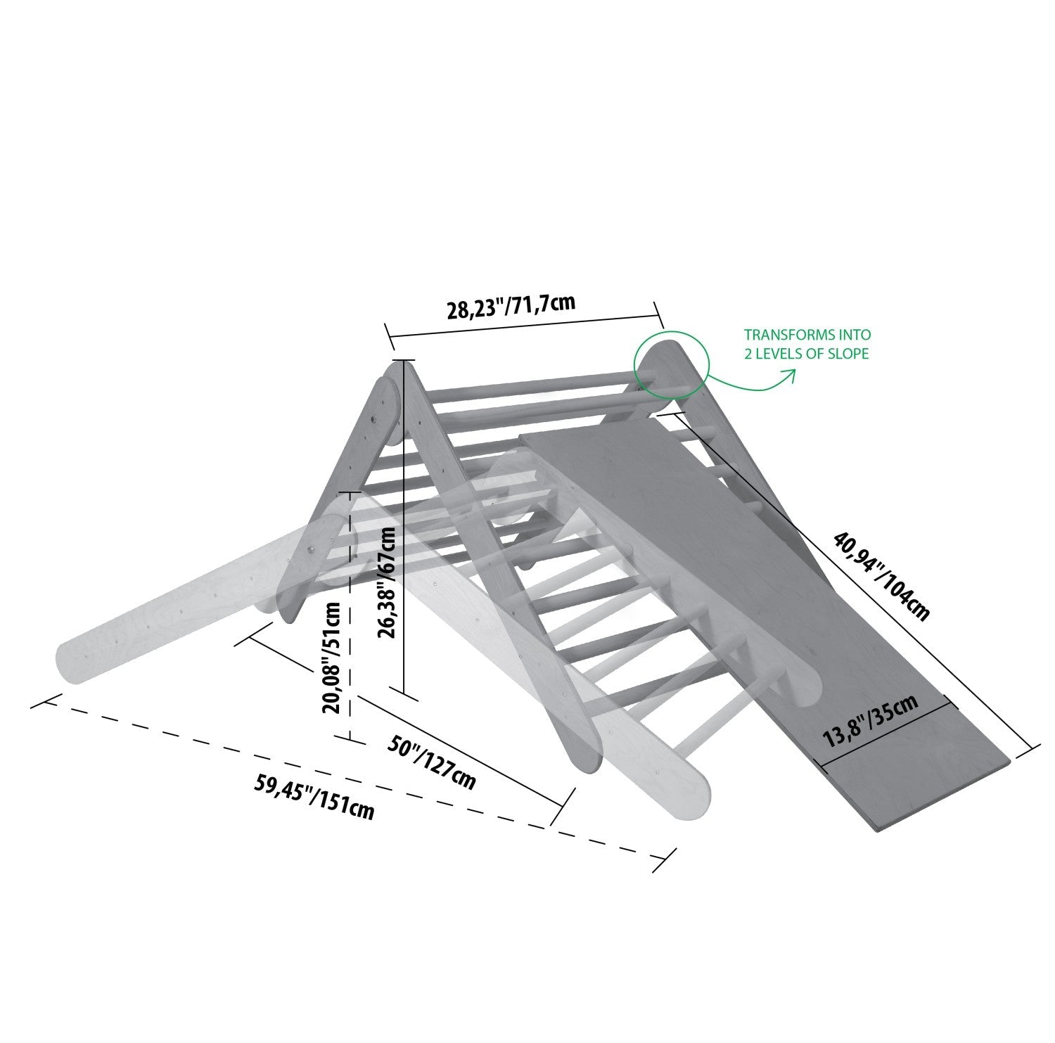 Montessori Climbing Triangle and Ramp Indoor Play Gym