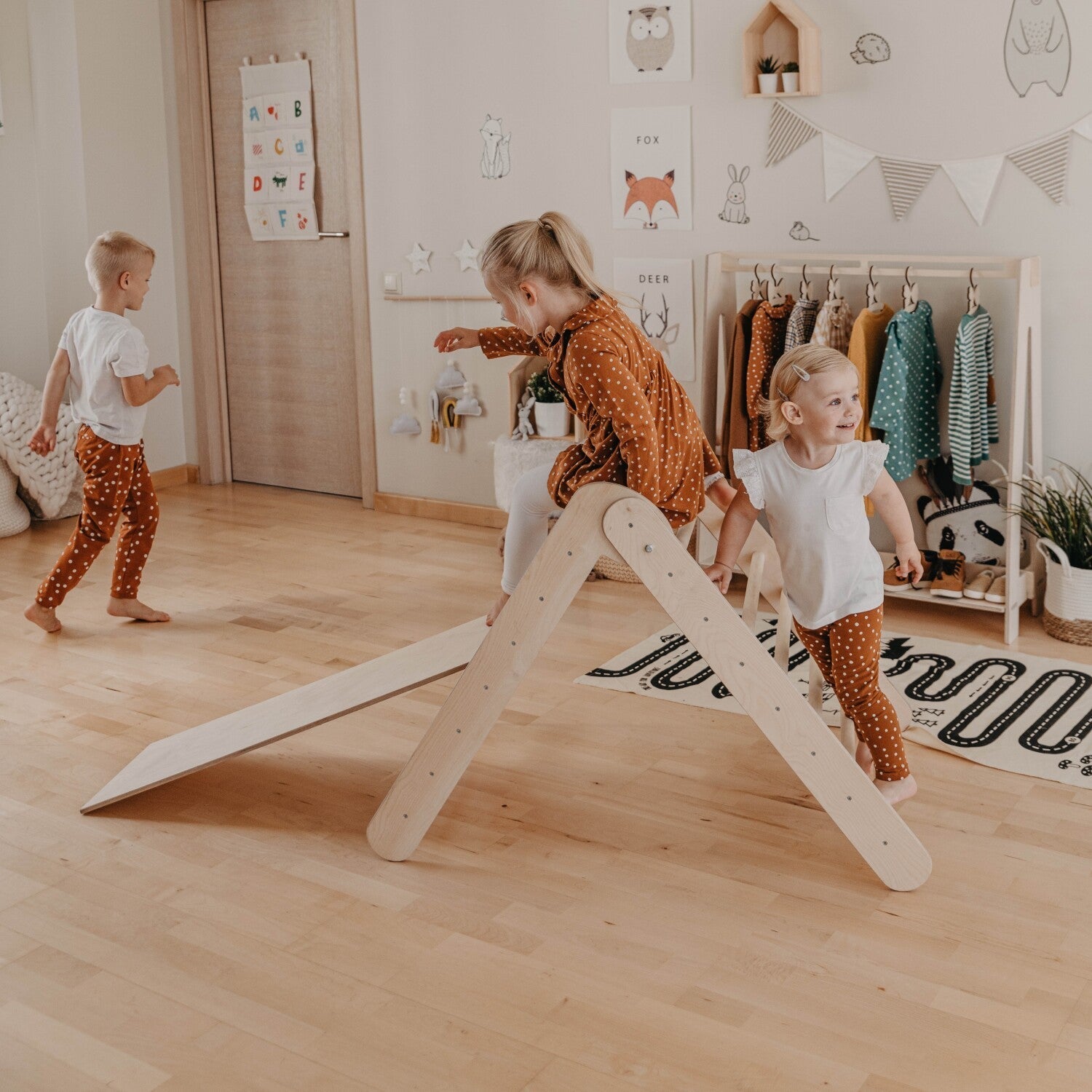 Montessori Climbing Triangle and Ramp Indoor Play Gym