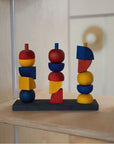 Modern Wooden Stacking Toy for Montessori Play