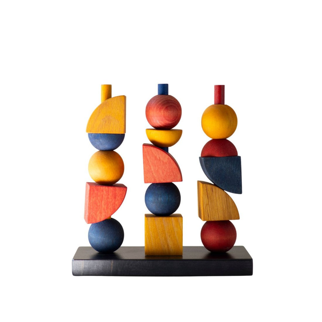 Modern Wooden Stacking Toy for Montessori Play