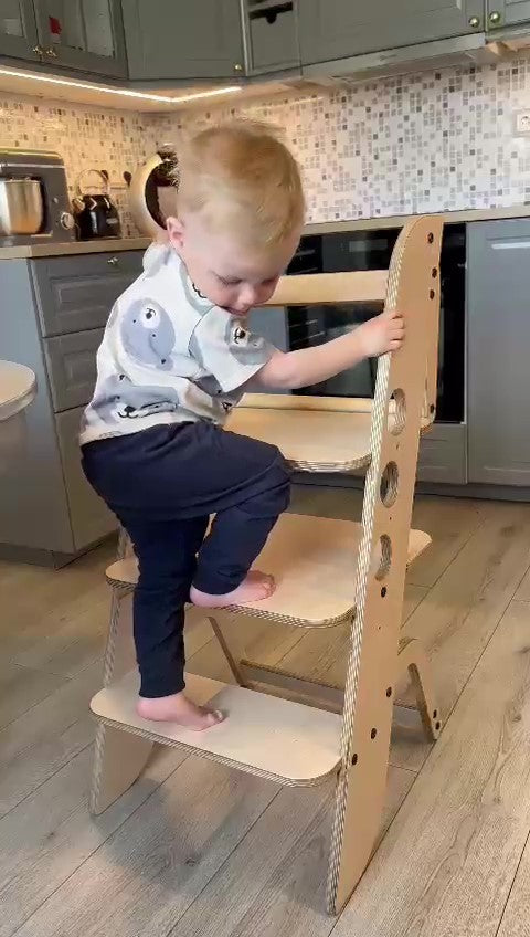 Montessori Learning Tower and High Chair Combo