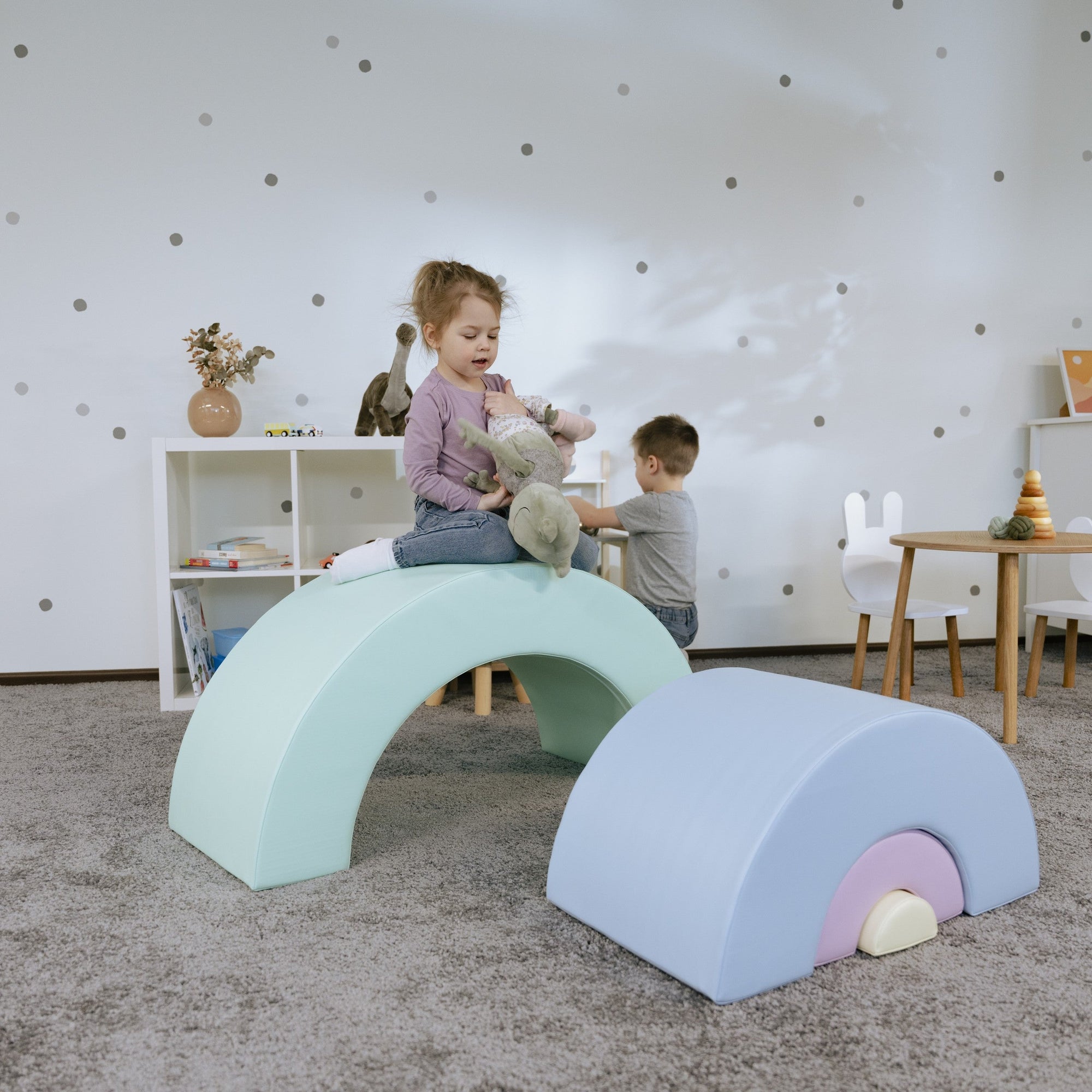 Rainbow Soft Play Set for Indoor Imaginative Adventures