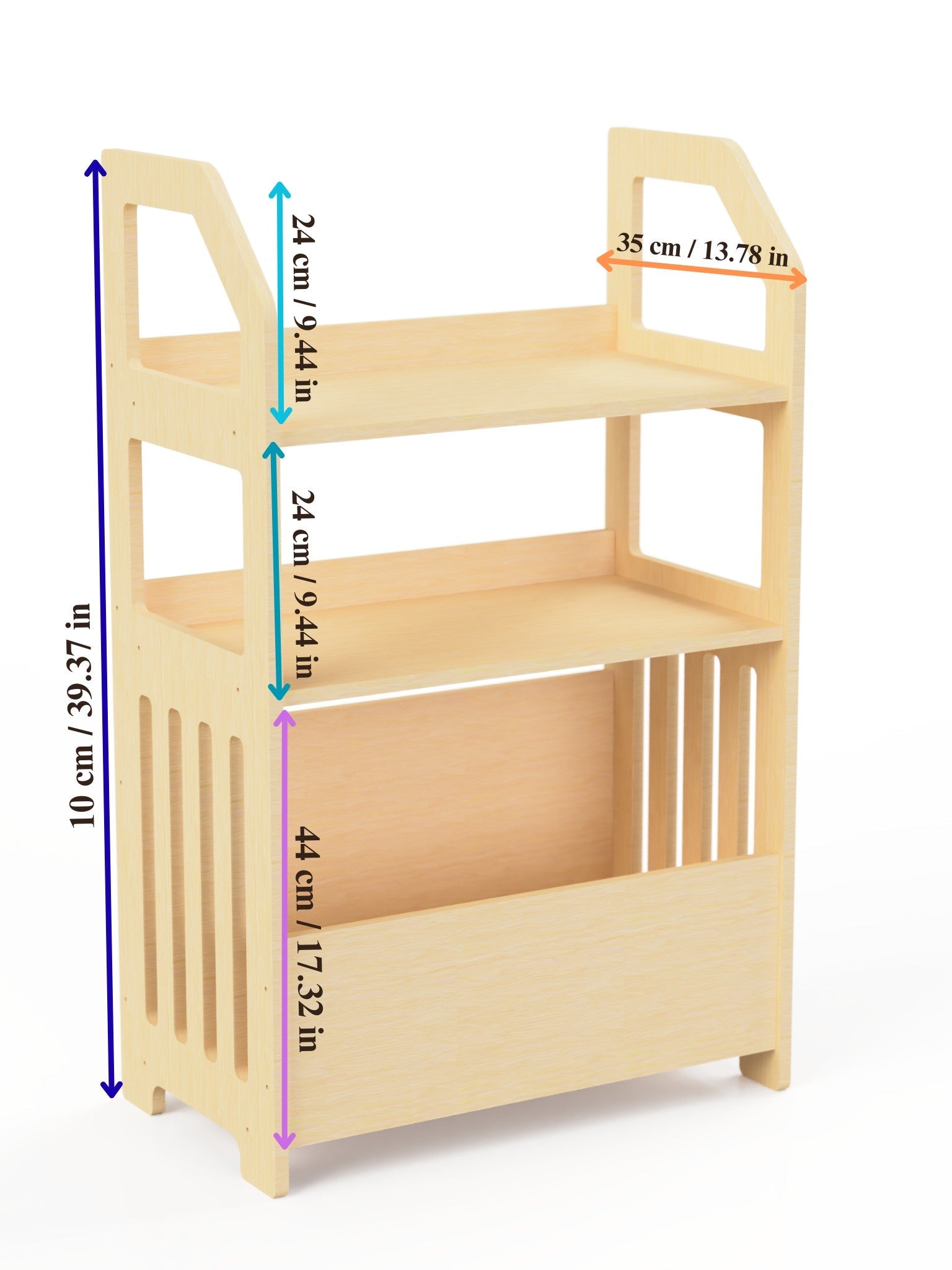 Montessori Wooden Shelf for Independent Play and Storage